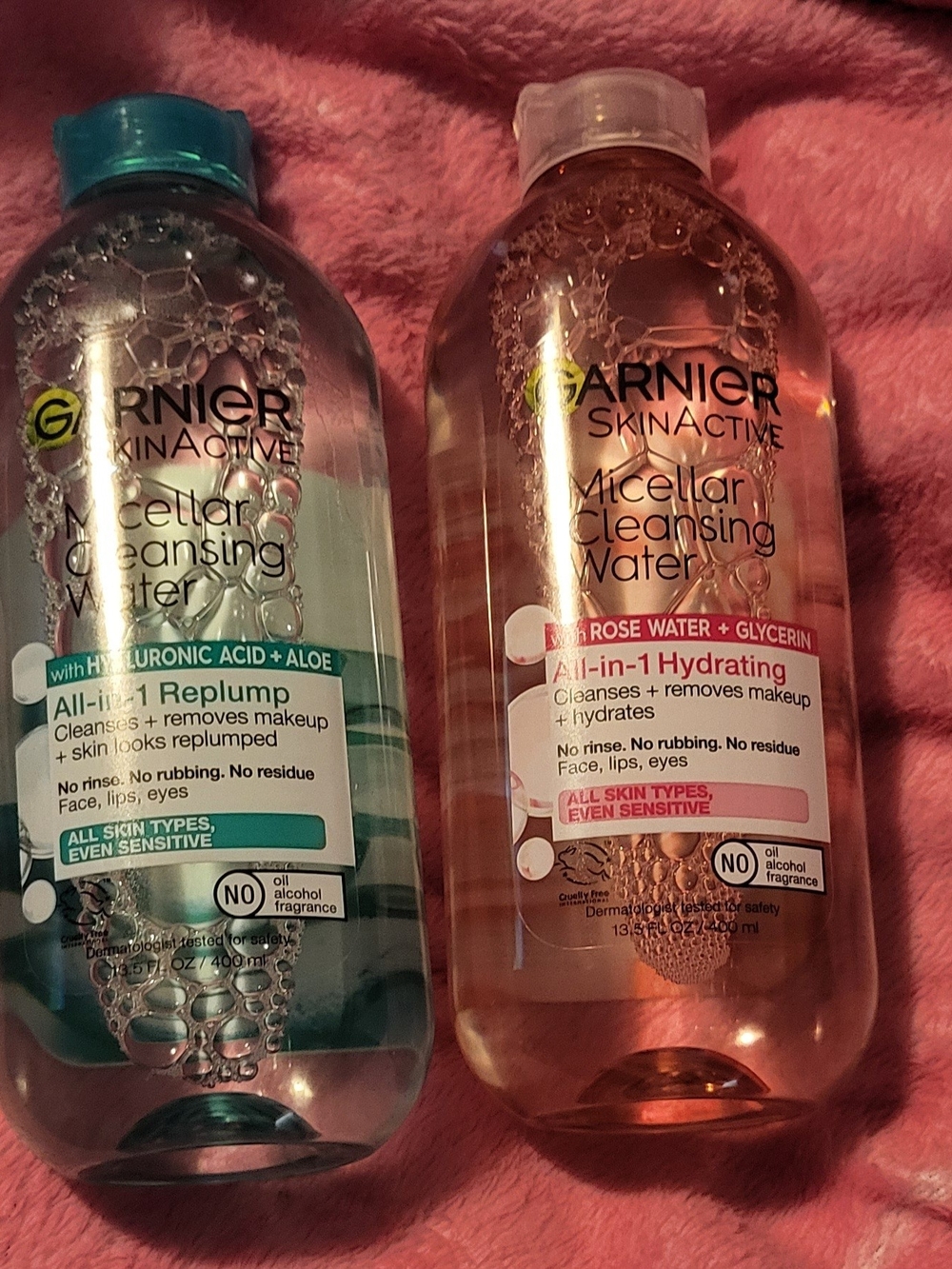 Garnier Micellar Cleansing Water - Teal & Pink Bottles